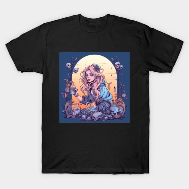 Plant witch with skulls T-Shirt by chidees